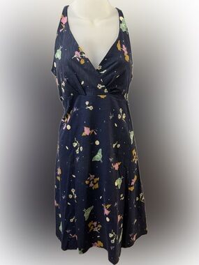 Patagonia Amber Dawn Floral Navy Sleeveless Dress | Sz L | Brand New w/Tags